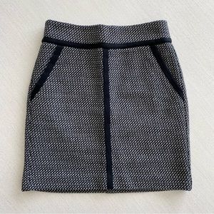 Ann Taylor Loft Navy and White Pencil Skirt